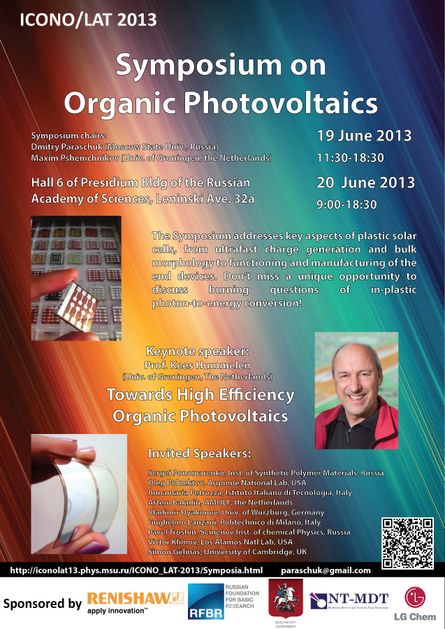 ICONO Symposium on Organic Photovoltaics